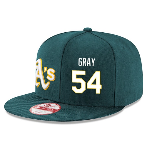 MLB Men's Oakland Athletics #54 Sonny Gray Stitched New Era Snapback Adjustable Player Hat - Green/White