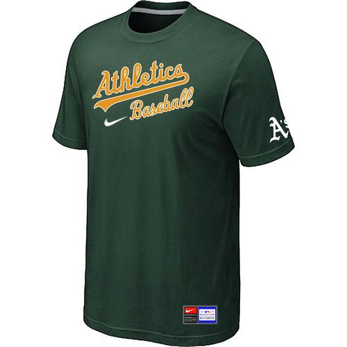 MLB Men's Oakland Athletics Nike Practice T-Shirt - Dark Green